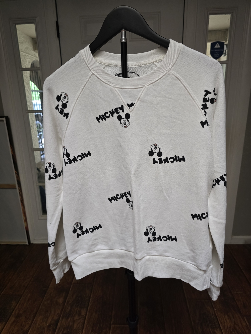 Disney Mickey Mouse White Graphic Sweatshirt
